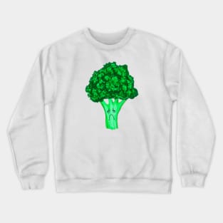 Sad Broccoli Original New School Funny Art Crewneck Sweatshirt